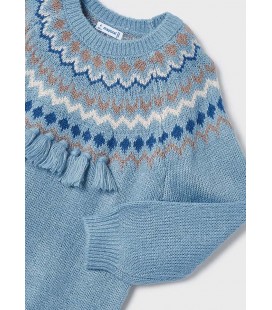 Mayoral - Jersey jacquard flecos bluebell v