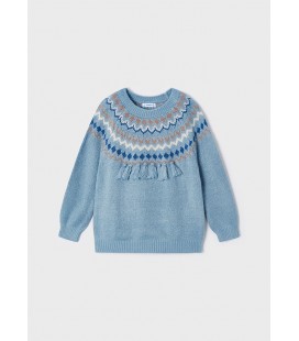 Mayoral - Jersey jacquard flecos bluebell v