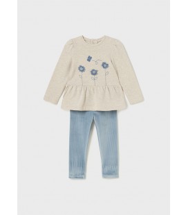 Mayoral - Conj. leggings terciopelo bluebell