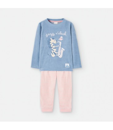 Waterlemon - Pijama azul y rosa cebra jazz