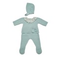 Valentina Bebés - Conjunto punto vichy verde empolvado