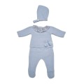 Valentina Bebés - Conjunto punto vichy azul empolvado