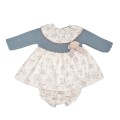 Valentina Bebés - Vestido punto combinado florecitas