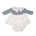 Valentina Bebés - Vestido punto combinado florecitas