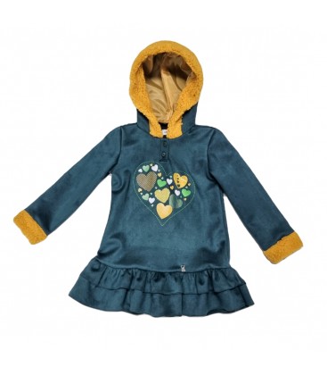Vera - Vestido niña con capucha y pelo