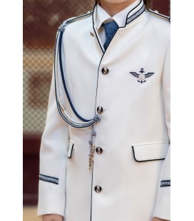 Eslora Comuniones - Traje almirante cuello mao con vivo crudo
