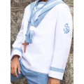 NovaDrima - Traje marinero blanco celeste