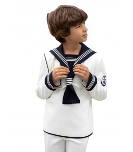 NovaDrima - Traje marinero blanco