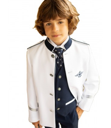 NovaDrima - Traje almirante blanco