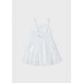 Mayoral - Vestido punto perforado color blanco
