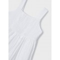 Mayoral - Vestido punto perforado color blanco