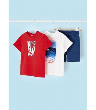 Mayoral - Conj. punto 2 camisetas color sandia