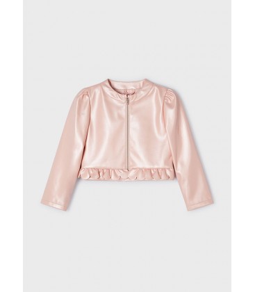 Mayoral - Chaqueta pu color nude