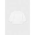 Mayoral - Cardigan cuello pico tricot color blanco