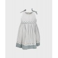 La Ormiga - Vestido niña vichy color Verde agua