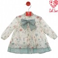 Del Sur - Vestido bebé Samba Verde agua