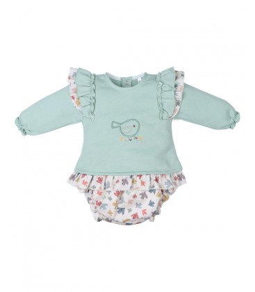 Popys - Conjunto bebé niña sudadera pajaritos
