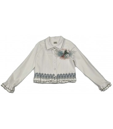 Lolittos - Cazadora vaquera Guipur beige