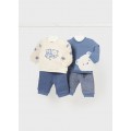 Mayoral Newborn - Conj. Punto 4 Piezas Mid Blue