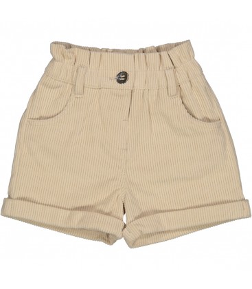 Birba - Pantalones Cortos de Terciopelo Suave Beige