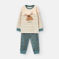 Waterlemon - Pijama Infantil Crema y Gris con Perrito Bordado