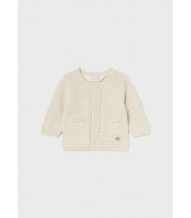 Mayoral Newborn - Cardigan Cuello Redondo Crema Vig
