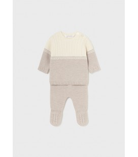 Mayoral Newborn - Conjunto Polaina Tricot Nuez Vig