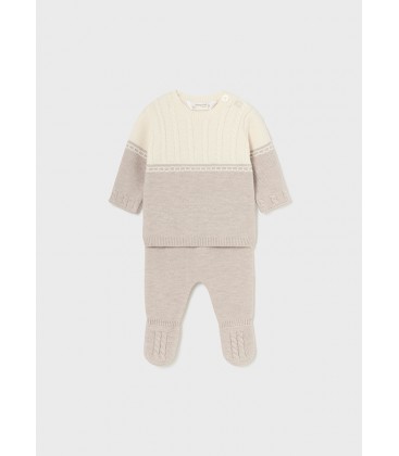 Mayoral Newborn - Conjunto Polaina Tricot Nuez Vig