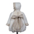 Misha Baby - Pelele de Bautzo en Lino con Capota