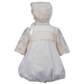 Misha Baby - Pelele de Bautizo Tul Bordado con Capota
