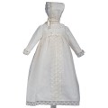 Misha Baby - Faldón de bautizo Organza Topos con Capota