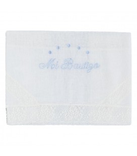 Mikamama - Pañuelo de Bautizo Lino Bordado