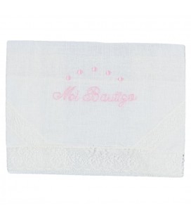 Mikamama - Pañuelo de Bautizo Lino Bordado