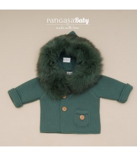 Pangasa Baby - Trenka Luxury Pelo Natural color Verde Olmo