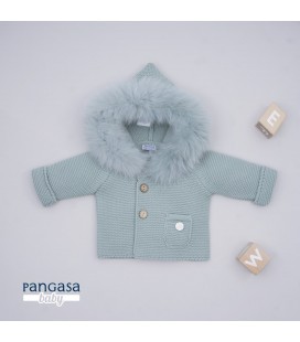 Pangasa Baby - Trenka Luxury Pelo Natural color Verde Empolvado