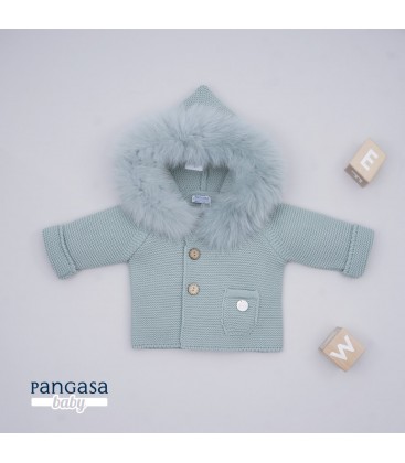 Pangasa Baby - Trenka Luxury Pelo Natural color Verde Empolvado