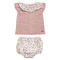 Juliana - Conjunto bebé braga de tela florecitas Maquillaje