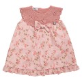 Juliana - Vestido bebé cuerpo de punto redondo Rosa Empolvado