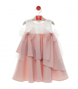 Del Sur - Vestido niña "Familia Skye" Rosa Empolvado