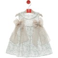 Del Sur - Vestido niña "Familia Bali" Verde Empolvado