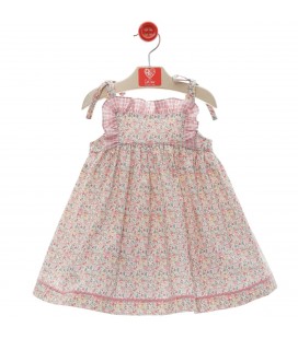 Del Sur - Vestido niña "Familia Maldivas" Rosa Empolvado