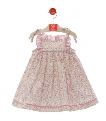 Del Sur - Vestido niña "Familia Maldivas" Rosa Empolvado