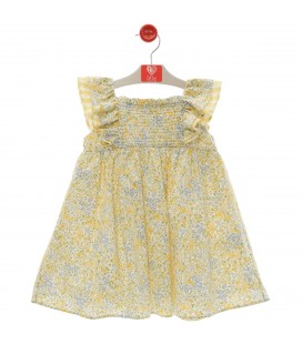 Del Sur - Vestido niña "Familia Barbados" Vainilla