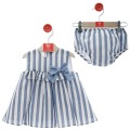 Del Sur - Vestido bebé con braguita "Familia Menorca" Náutico