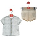 Del Sur - Conjunto bebé "Familia Bali" Verde Empolvado
