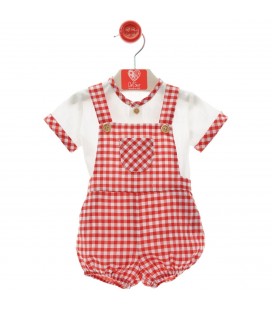 Del Sur - Conjunto bebé  "Familia Cuba" Rojo