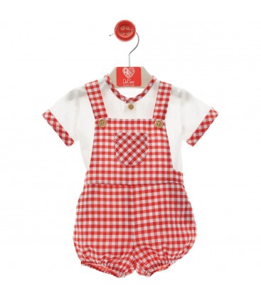 Del Sur - Conjunto bebé  "Familia Cuba" Rojo