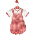 Del Sur - Conjunto bebé  "Familia Cuba" Rojo