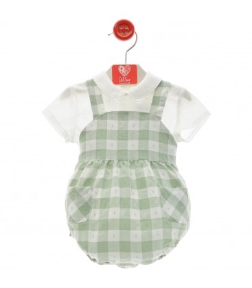 Del Sur - Conjunto bebé "Familia Jamaica" Verde Empolvado