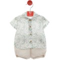 Del Sur - Conjunto bebé "Familia Bali" Verde Empolvado